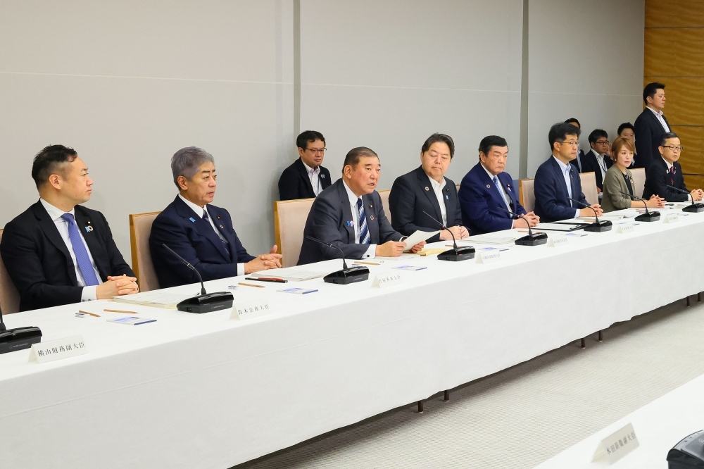 Prime Minister ISHIBA speaking at the 16th meeting of the SDGs Promotion Headquarters