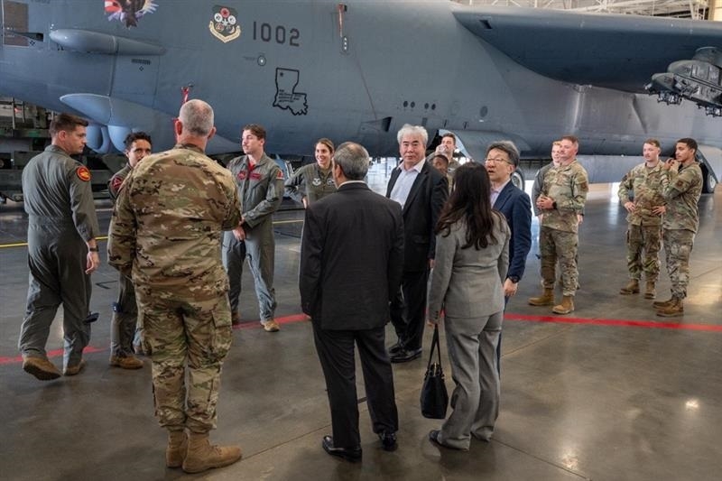 Participants touring inside Barksdale U.S. Air Force Base