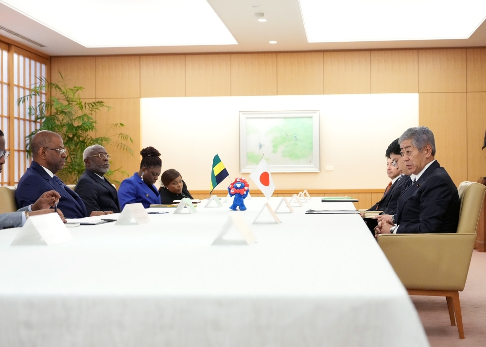Meeting between Foreign Minister IWAYA and H.E. Mr. BARRO CHAMBRIER, Vice President of the Gabonese Republic