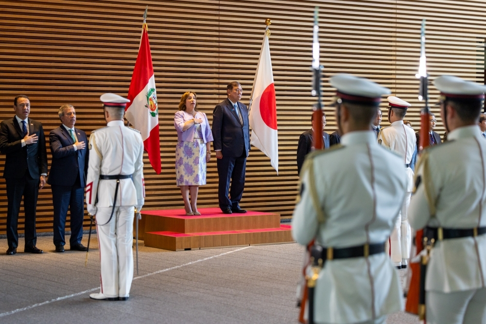 Honor ceremony by the honor guard