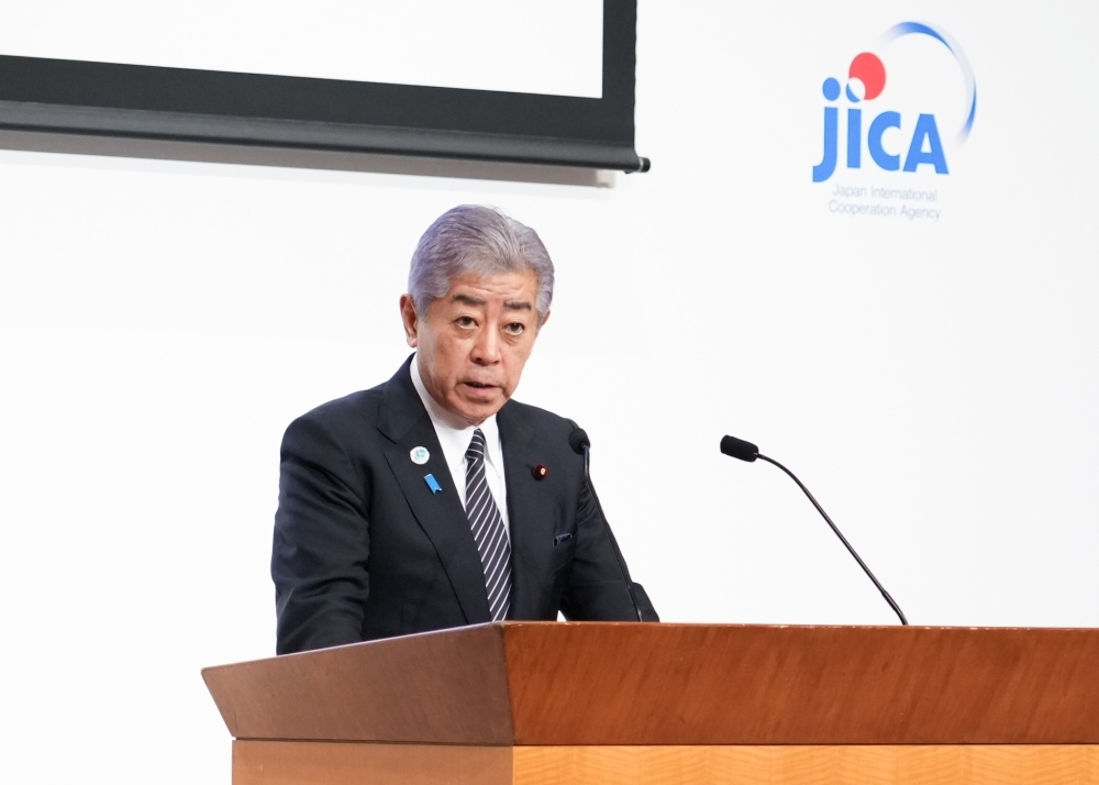 Foreign Minister IWAYA delivered a speech at the beginning of the event