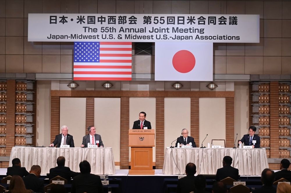 Speakers on stage