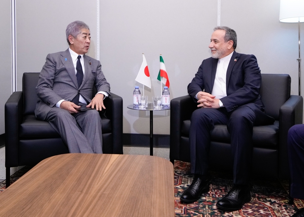 The two ministers holding a meeting