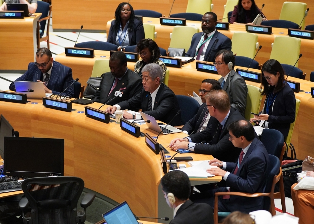 Foreign Minister IWAYA’s attendance at the United Nations Peacebuilding Commission Ministerial-level Meeting