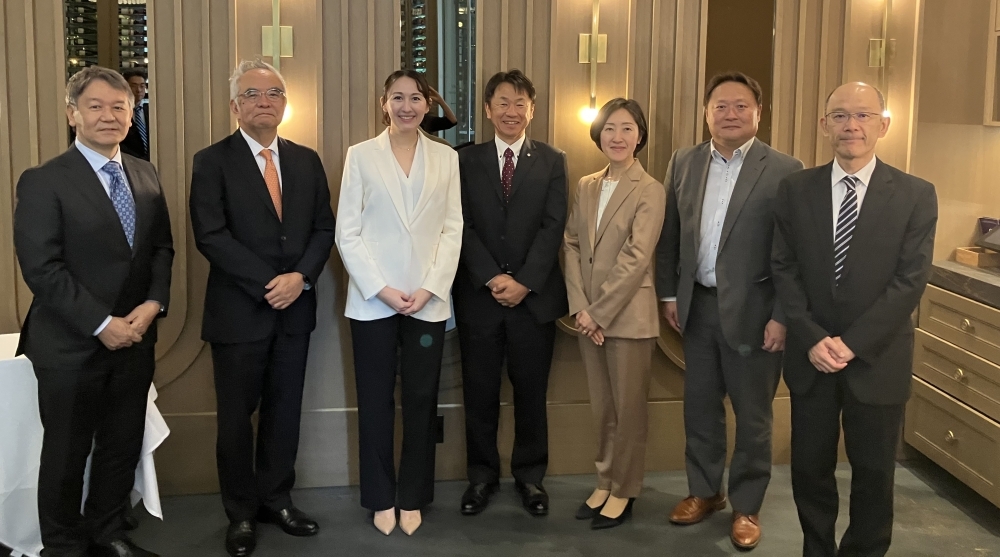 Group photo, Exchange of views with Japanese corporate executives