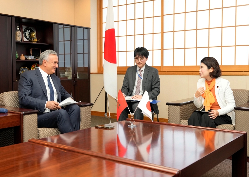 Meeting between State Minister Kunimitsu and Mr. Zidane, Minister Delegate to the Head of Government in charge of Investment, Convergence and the Evaluation of Public Policies of Morocco