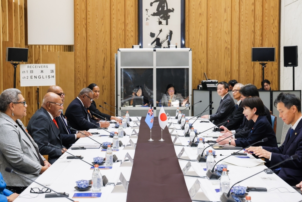 (Photo) Japan-Fiji Summit Meeting