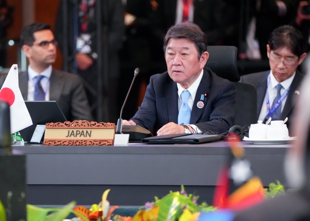 Foreign Minister Motegi during the ASEAN related summit meeting