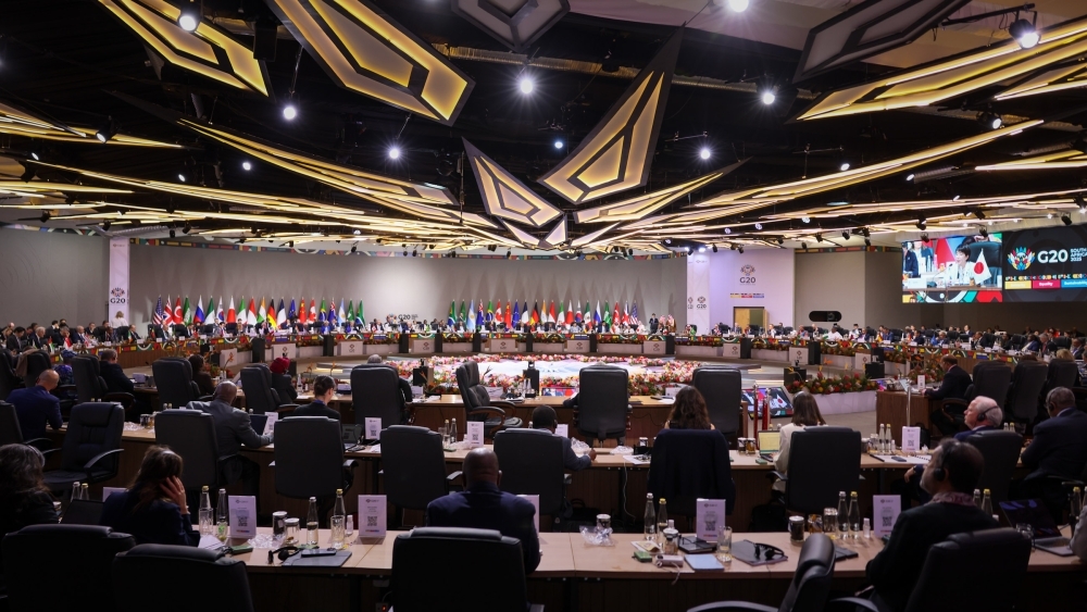 The venue of the G20 Johannesburg Summit during the session 1