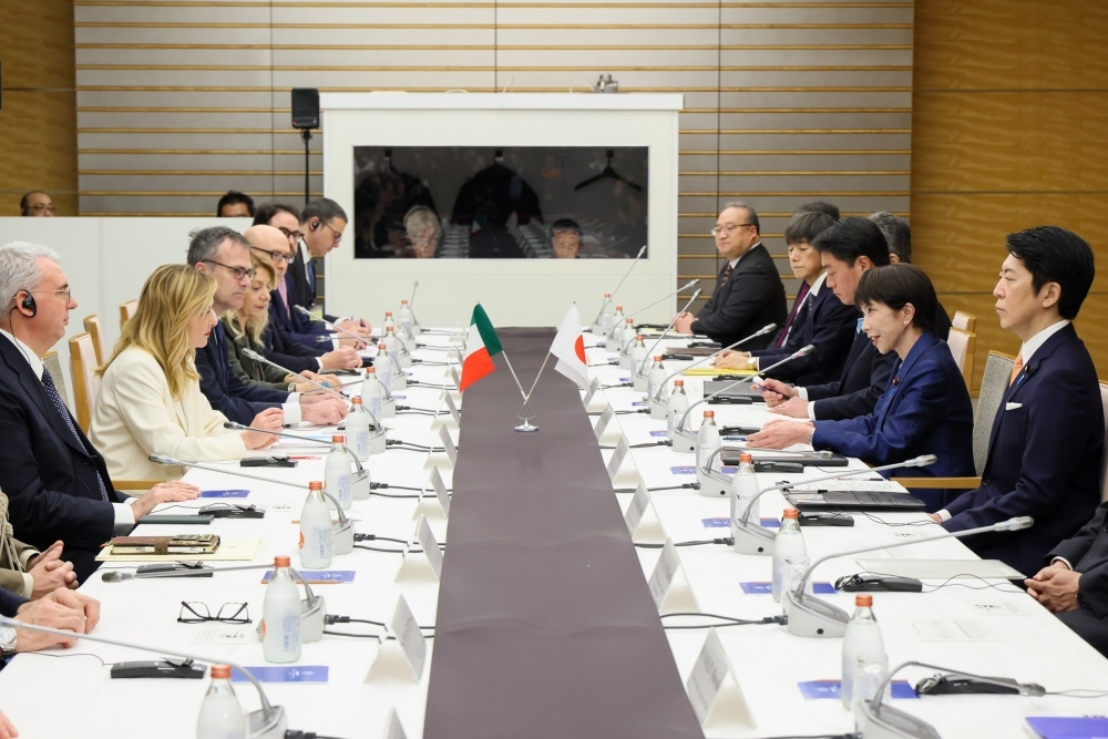 Prime Minister TAKAICHI having a meeting with H.E. Ms. Giorgia MELONI, President of the Council of Ministers of the Italian Republic