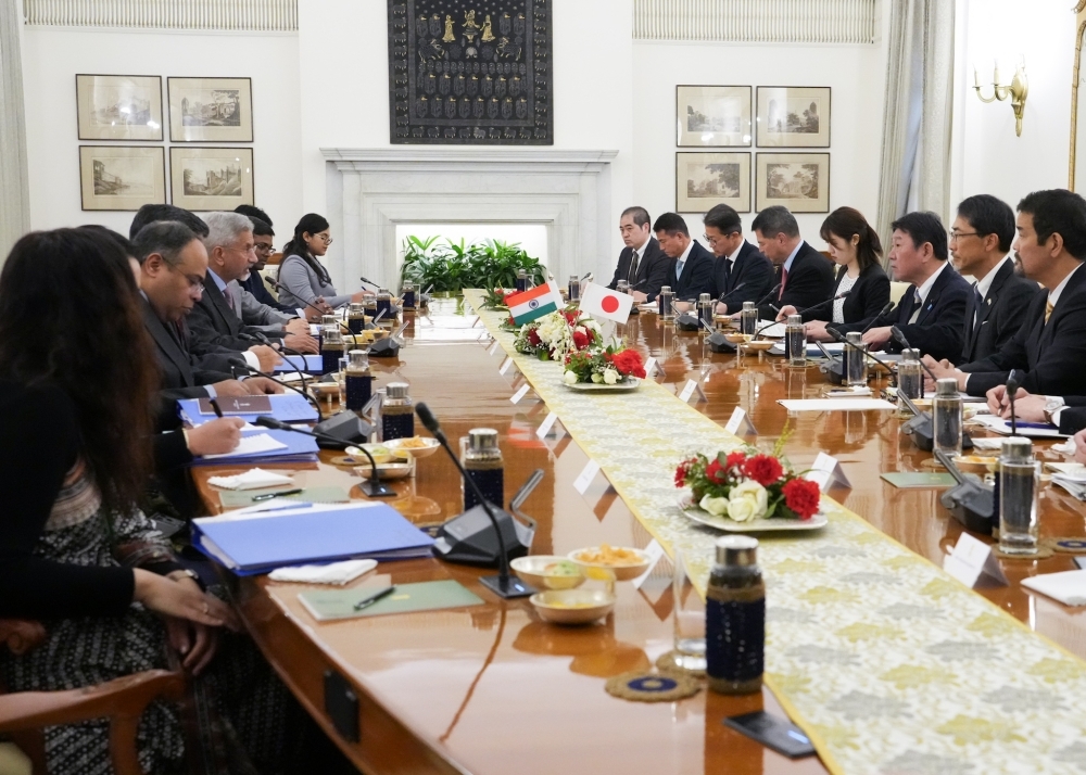 Minister MOTEGI having a meeting with H.E. Mr. Narendra Modi, Prime Minister of India