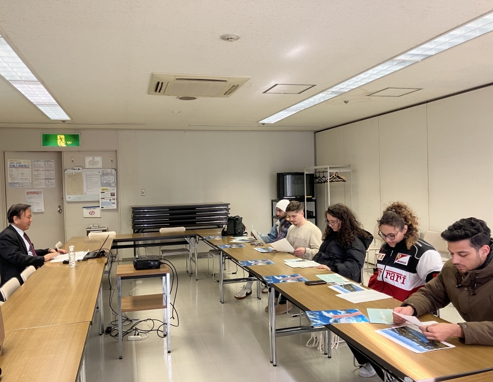 Israel-Palestine Joint Youth Members attended a lecture by Mr. KAGAWA, Chairperson of the Hiroshima Peace Culture Foundation