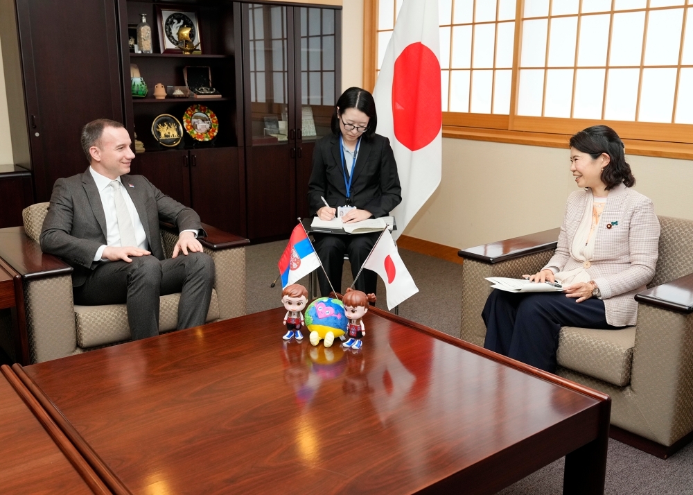 Meeting between State Minister KUNIMITSU and Minister Jović