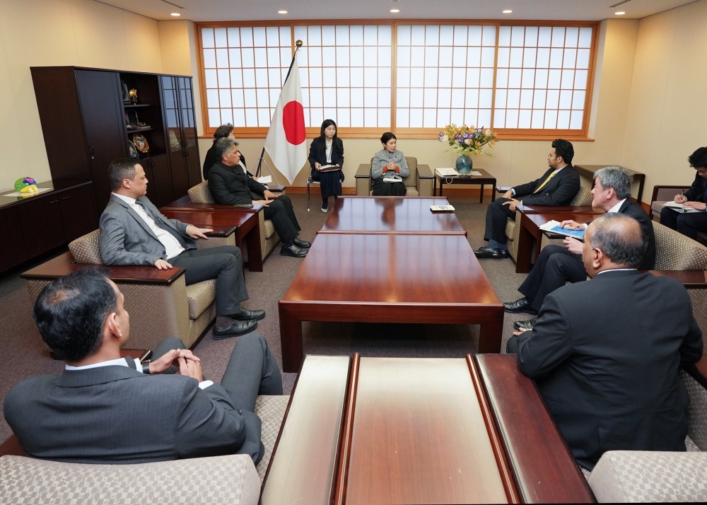 Exchange of views between State Minister KUNIMITSU and the delegation of Members of Indian Parliament