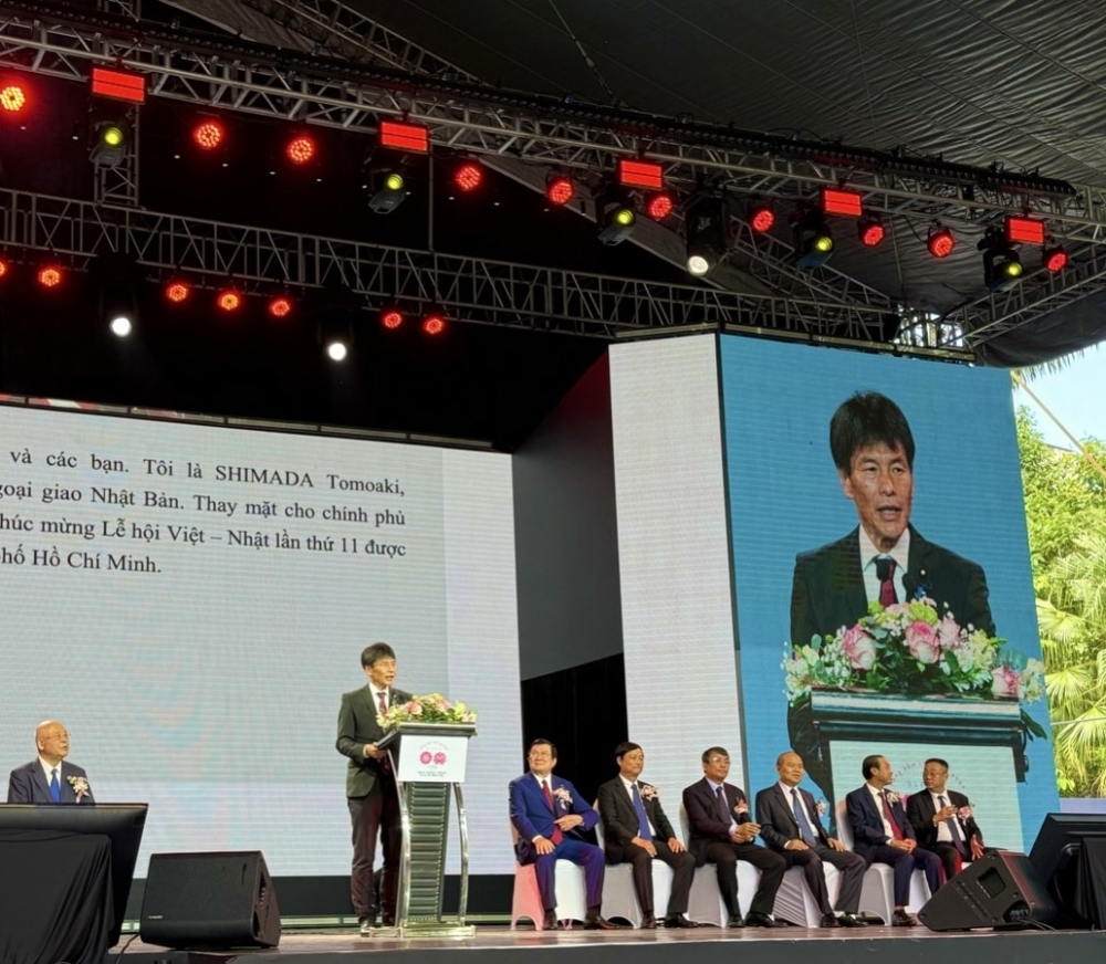 Parliamentary Vice Minister SHIMADA delivered remarks at the opening ceremony of the 11th Japan Vietnam Festival