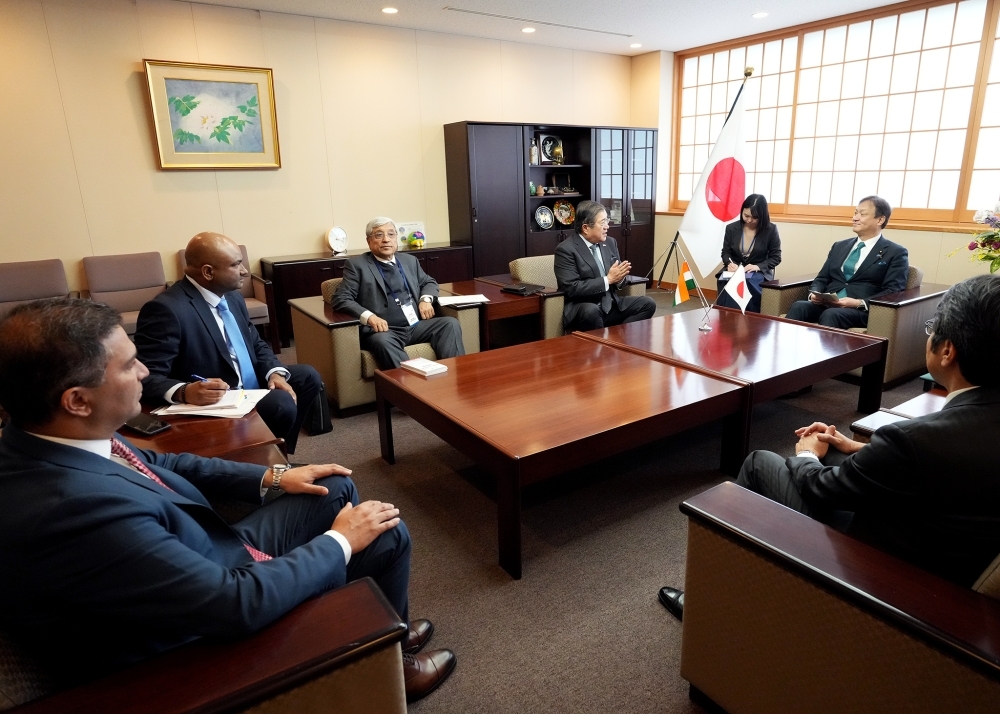Exchange of views between State Minister HORII and the delegation of members of Business Co-operation Committees of Japan and India
