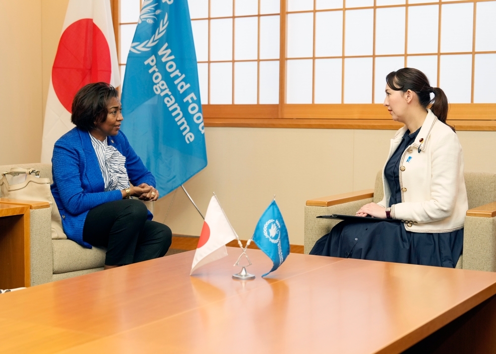Exchanging of views between Parliamentary Vice-Minister ERI and Ms. Rania DAGASH-KAMARA, Assistant Executive Director of WFP