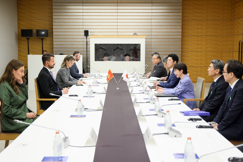 Prime Minister Takaichi holding meeting with President Milatović 