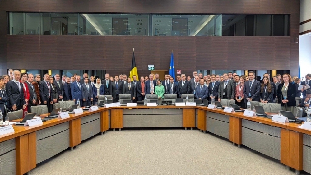 Group photo of attendees at the ministerial meeting of the Ad Hoc Liaison Committee for Palestine