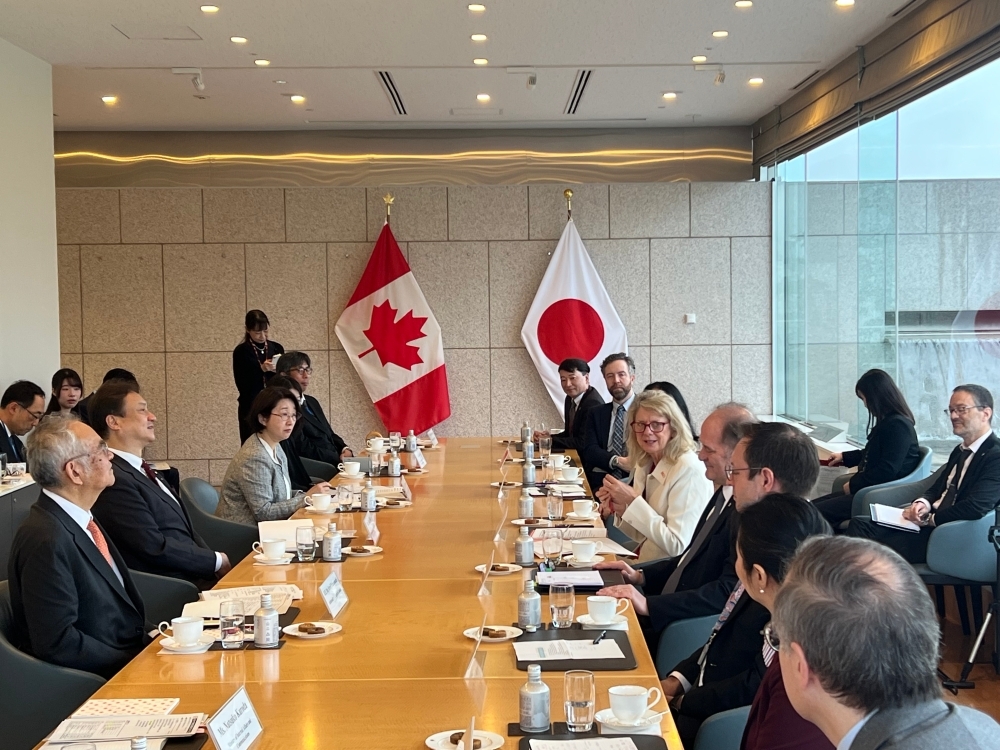 Meeting between State Minister HORII and  former JET Programme participants