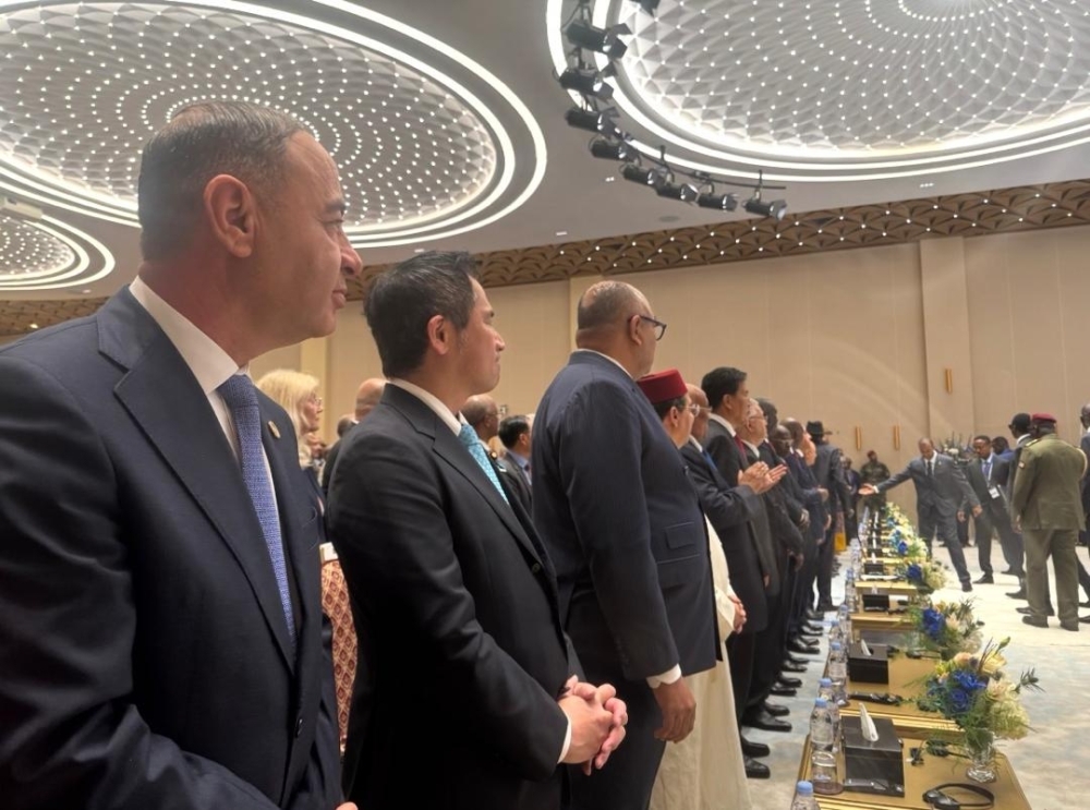 Parliamentary Vice-Minister ONISHI at the Presidential Inauguration Ceremony of the President of Djibouti