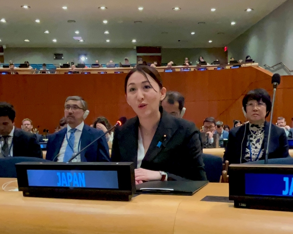 Vice-Minister Eri making a speech during the conference