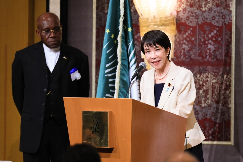 Prime Minister TAKAICHI delivering opening remarks