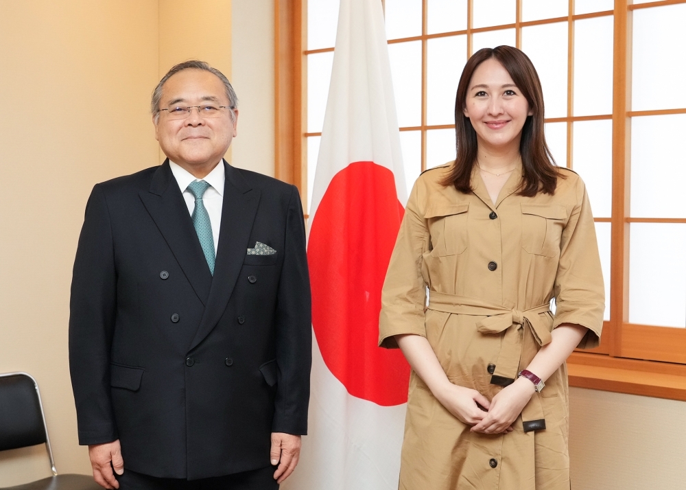 Parliamentary Vice-Minister ERI with Ambassador Tenya