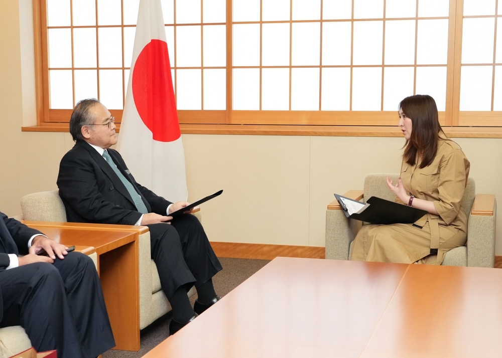 Parliamentary Vice-Minister ERI receiving a courtesy call from Ambassador Tenya