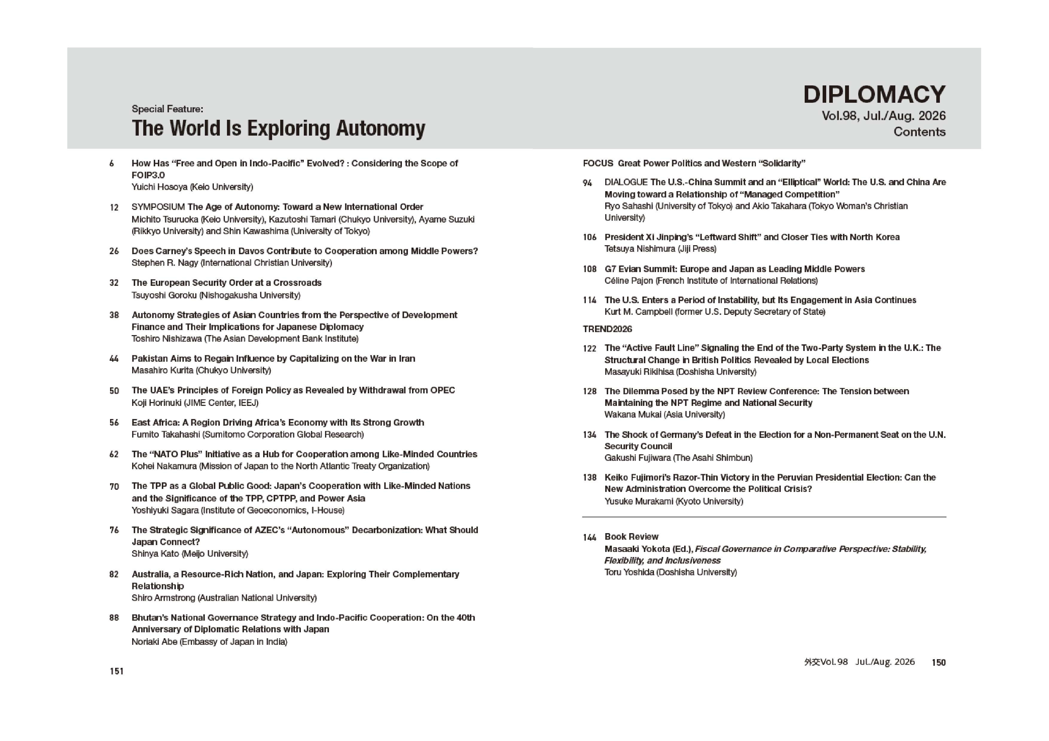 Table of Contents