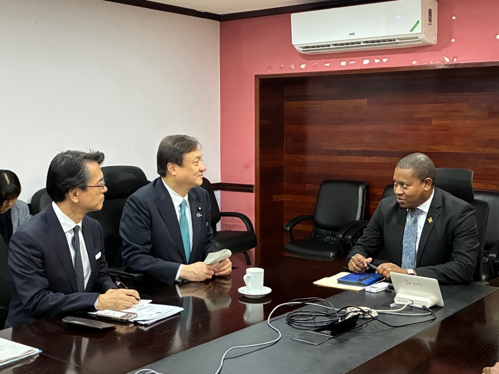 Meeting between State Minister HORII and Minister of Agriculture, Fisheries and Mining Green