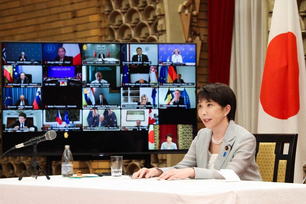 Prime Minister TAKAICHI participating in the meeting