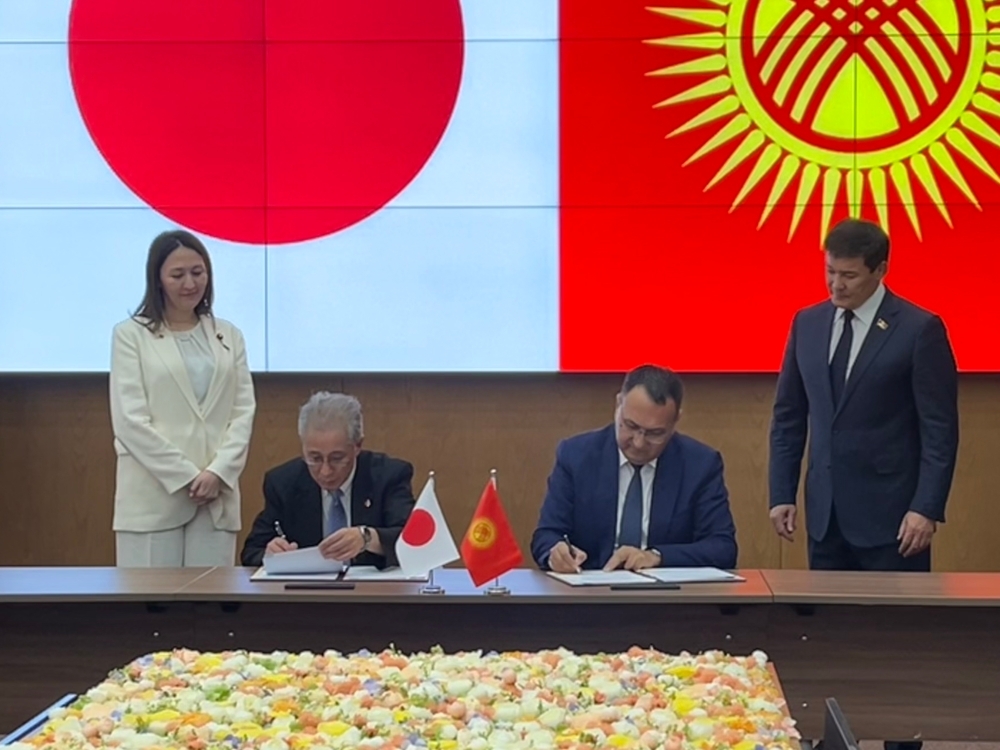 Parliamentary Vice-Minister ERI during the signing ceremony 