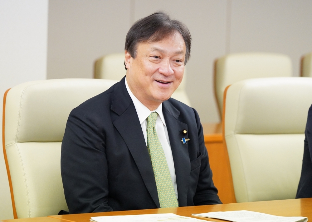 State Minister Horii speaking