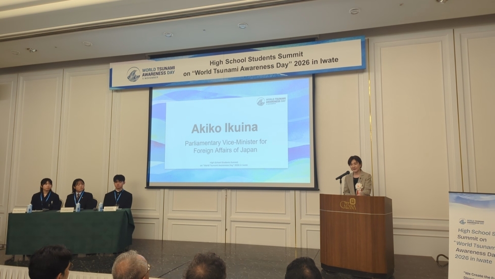 Parliamentary Vice-Minister IKUINA delivered a remarks at the opening ceremony