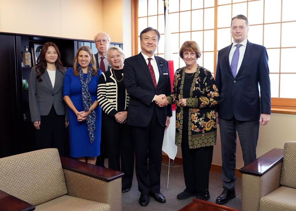 State Minister Horii and the delegation of the National Committee on American Foreign Policy (NCAFP).
