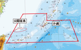 1972年沖縄返還協定により返還された対象区域