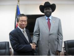 （写真）サルヴァ・キール南スーダン大統領との会談