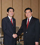 （写真）日中首脳会談