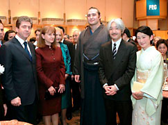 （写真）パルヴァノフ大統領夫妻（於：在京ブルガリア大使館主催レセプション）
