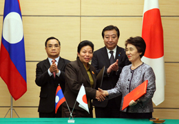 （写真）トンシン・タンマヴォン・ラオス人民民主共和国首相の来日-3（写真提供：内閣広報室）