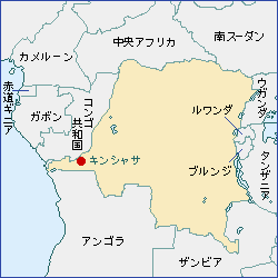 コンゴ民主共和国地図