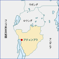 ブルンジ共和国地図