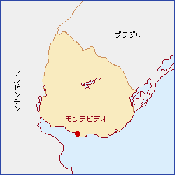 ウルグアイ東方共和国地図