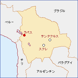 ボリビア多民族国地図