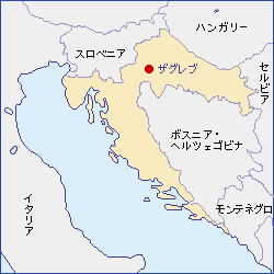 クロアチア共和国地図