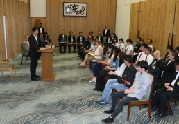 イスラエル・パレスチナ青少年による安倍総理表敬(2)