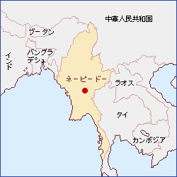 ミャンマー連邦共和国地図