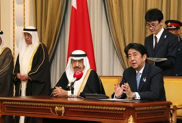 共同記者発表を行う両首脳<br>(写真提供:内閣広報室)