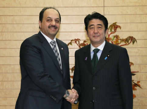 (画像1)カタール首相による総理表敬1